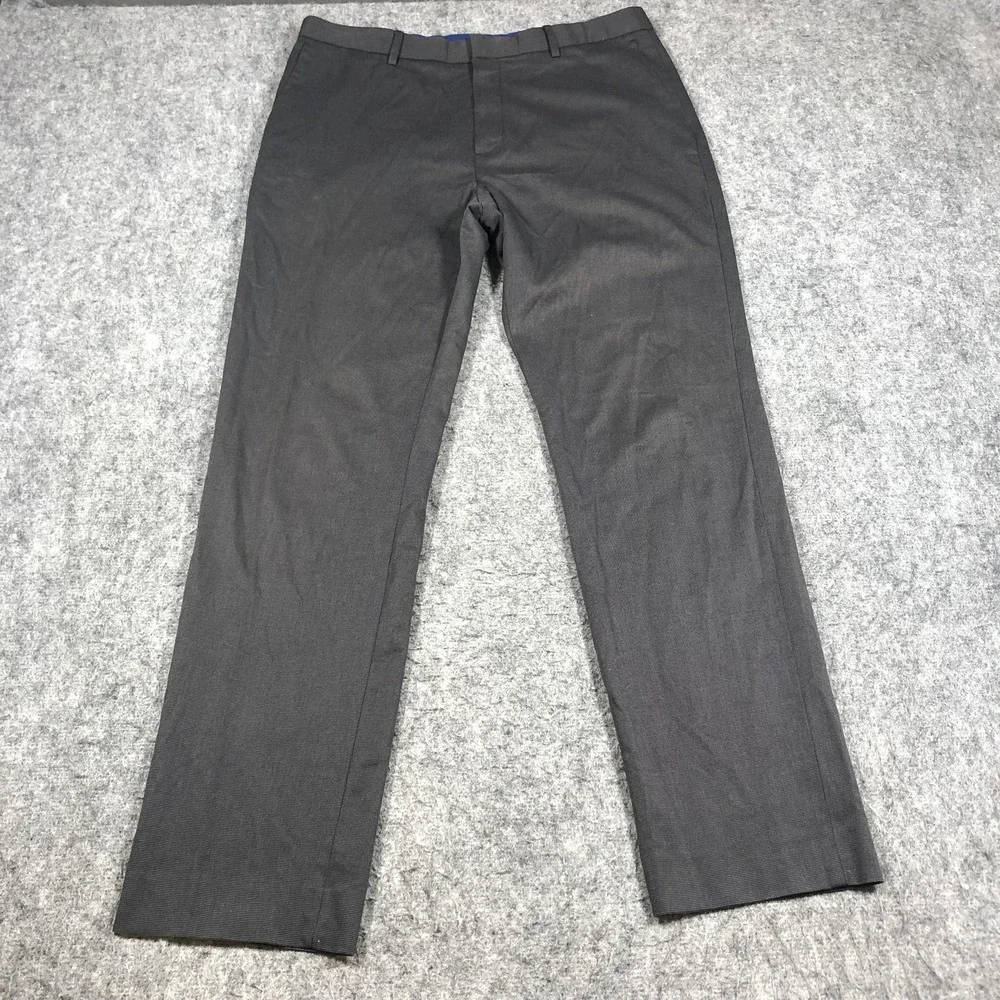 Banana Republic Pants Mens 33x32 Gray Check Modern Slim Non Iron Dress Slacks